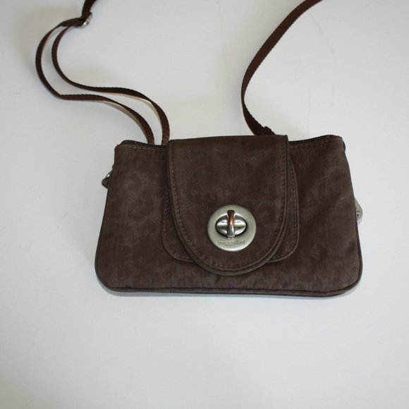 Baggallini Small Crossbody Brown with Animal Print - Picture 2 of 10